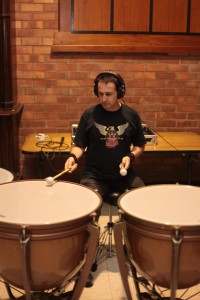 Dave Kirby plays timpani for the first time